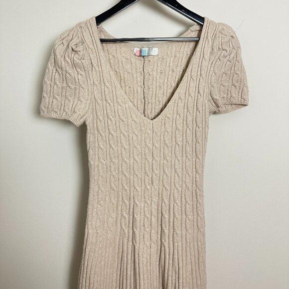 FREE PEOPLE Madsen Midi Dress in Oatmilk Size Large - Picture 6 of 13
